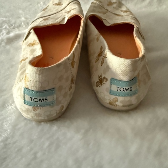 Toms Women’s Birch Foil Bumble Bee Apargata Slip On Shoes 9 limited Edition - Picture 7 of 9